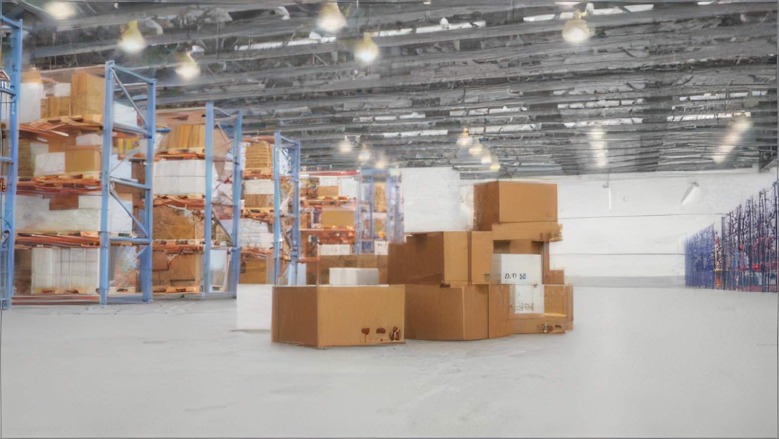 Magazzino industriale con scaffalature - Barutta Area Commerciale